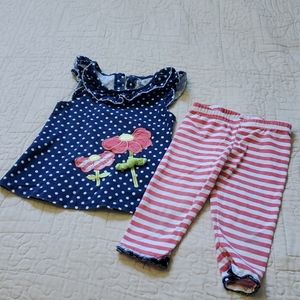 💜5/$10💜 Nanette top & leggings, size 4T